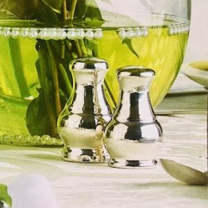 Salt and pepper shaker and tray Handmade Sterling Silver 925