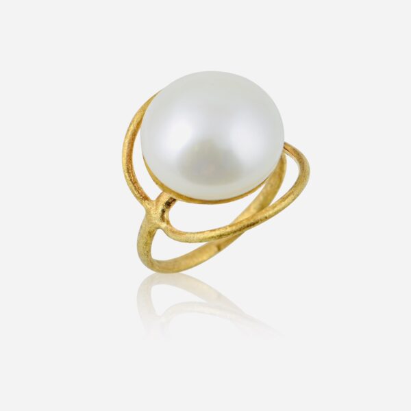 Ring Handmade Gold Pearl